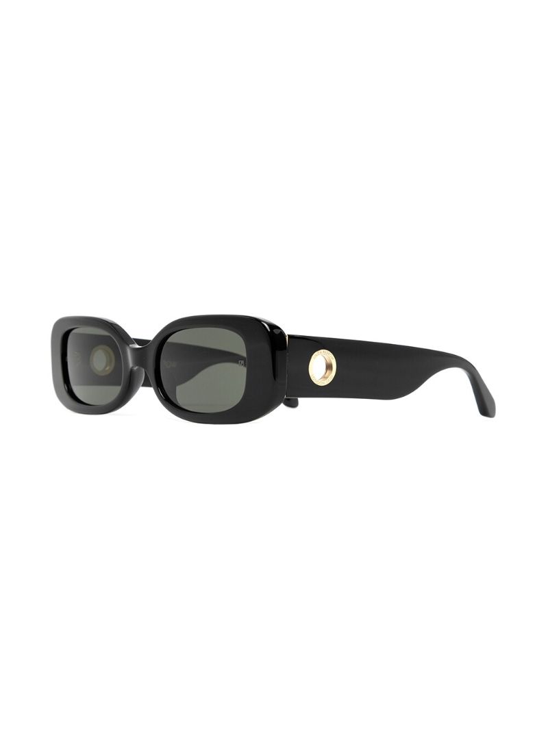 Black Lola Rectangle Sunglasses