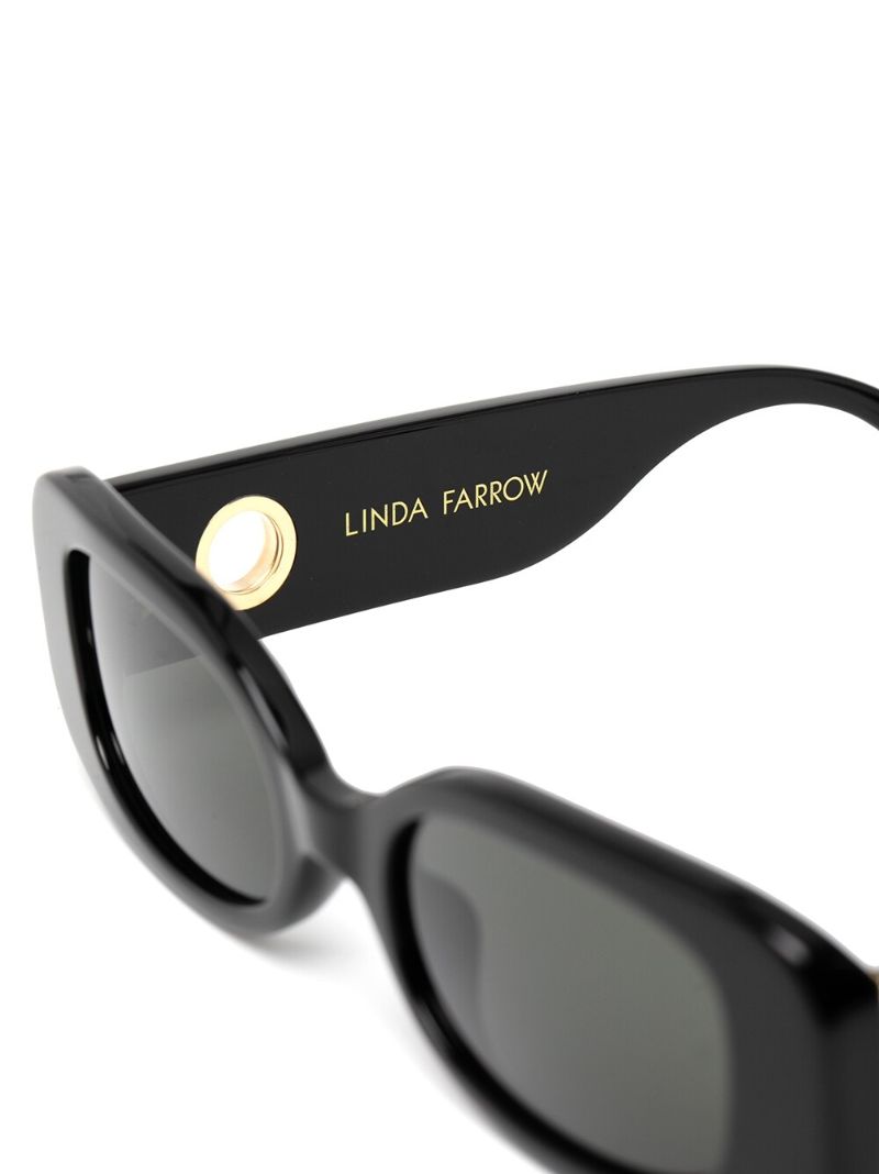 Black Lola Rectangle Sunglasses