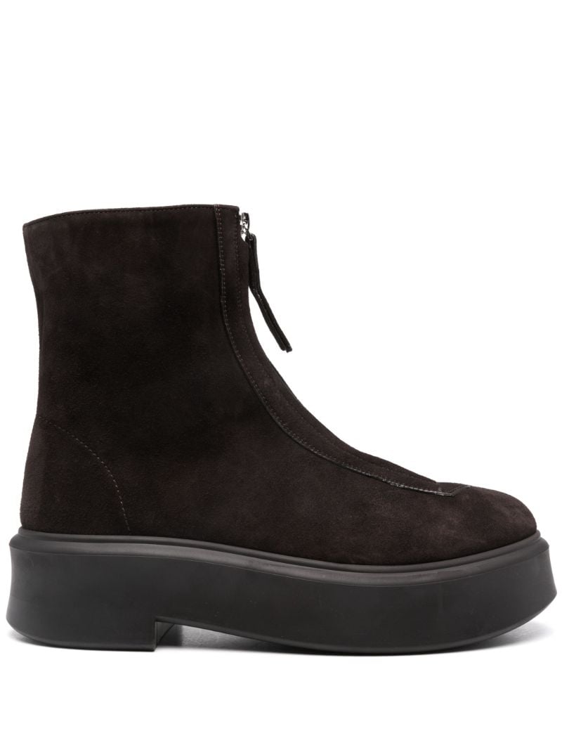 Brown Zipped I 60 Suede Ankle Boots