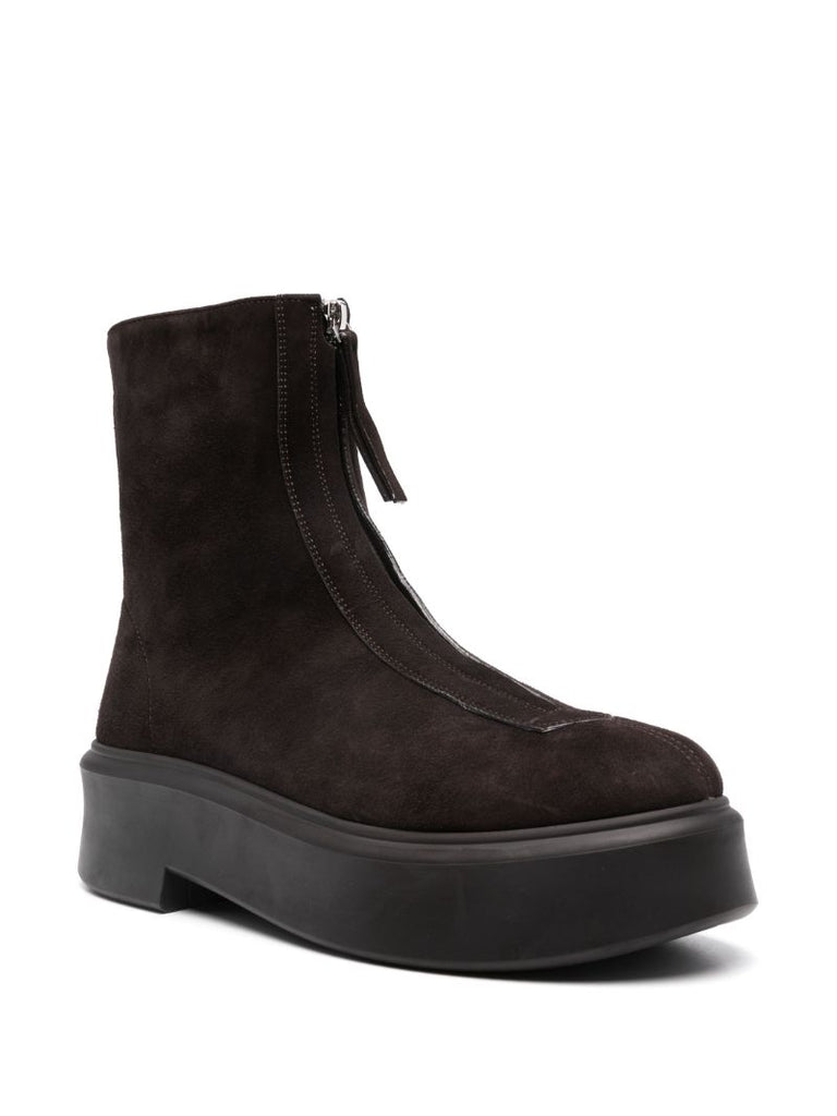 Brown Zipped I 60 Suede Ankle Boots
