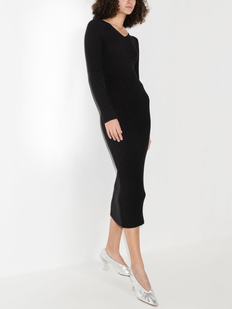 Ribbed Knit Midi Dress