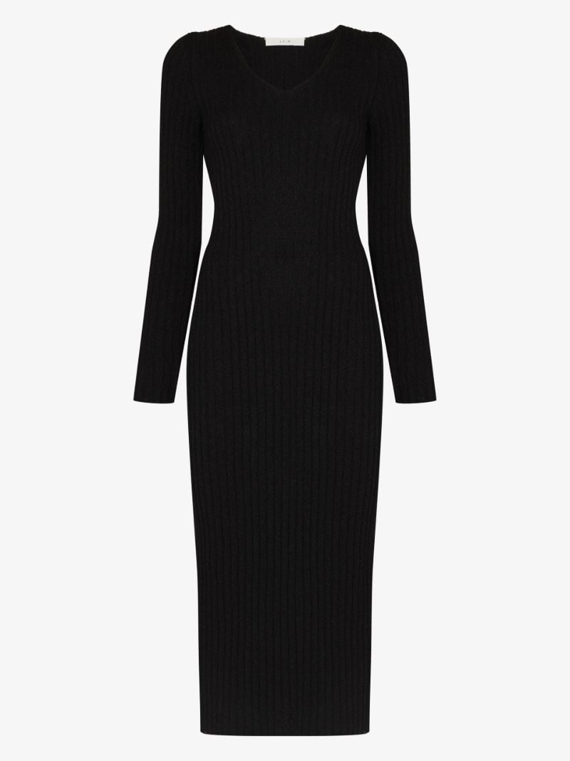 Ribbed Knit Midi Dress