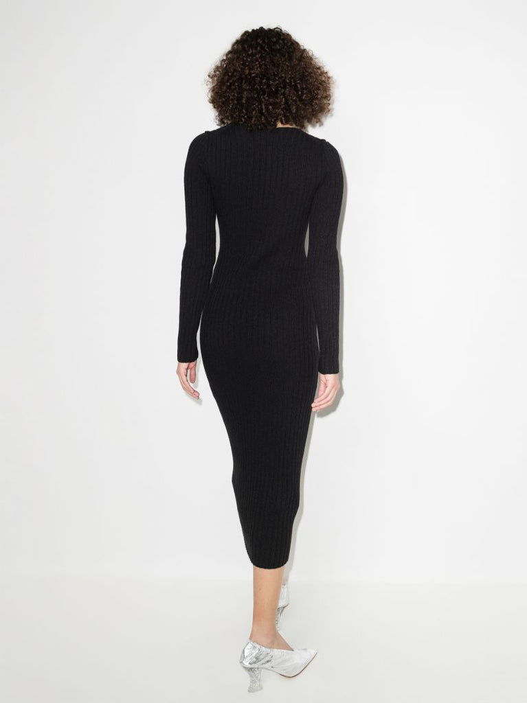 Ribbed Knit Midi Dress