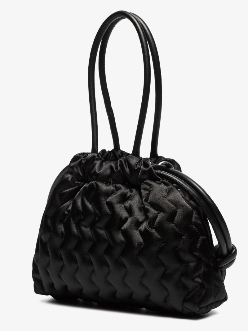 Black Marshmallow Logo MatelassÃ_x0083_Â© Mini Bag