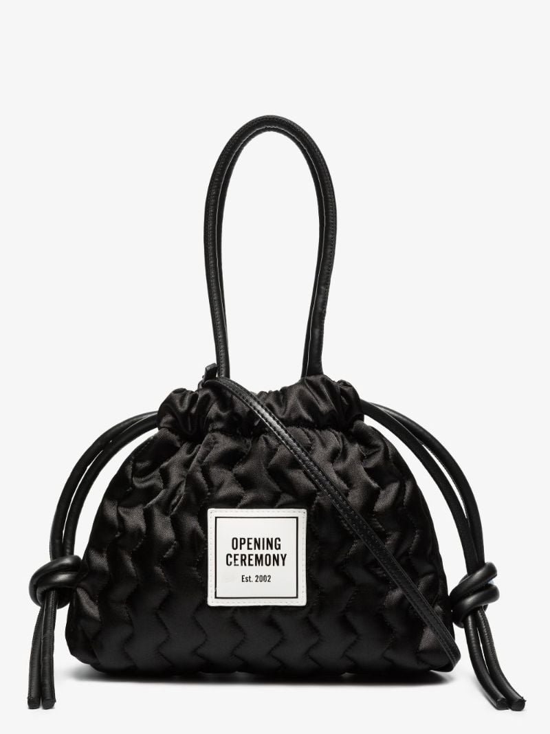 Black Marshmallow Logo MatelassÃ_x0083_Â© Mini Bag