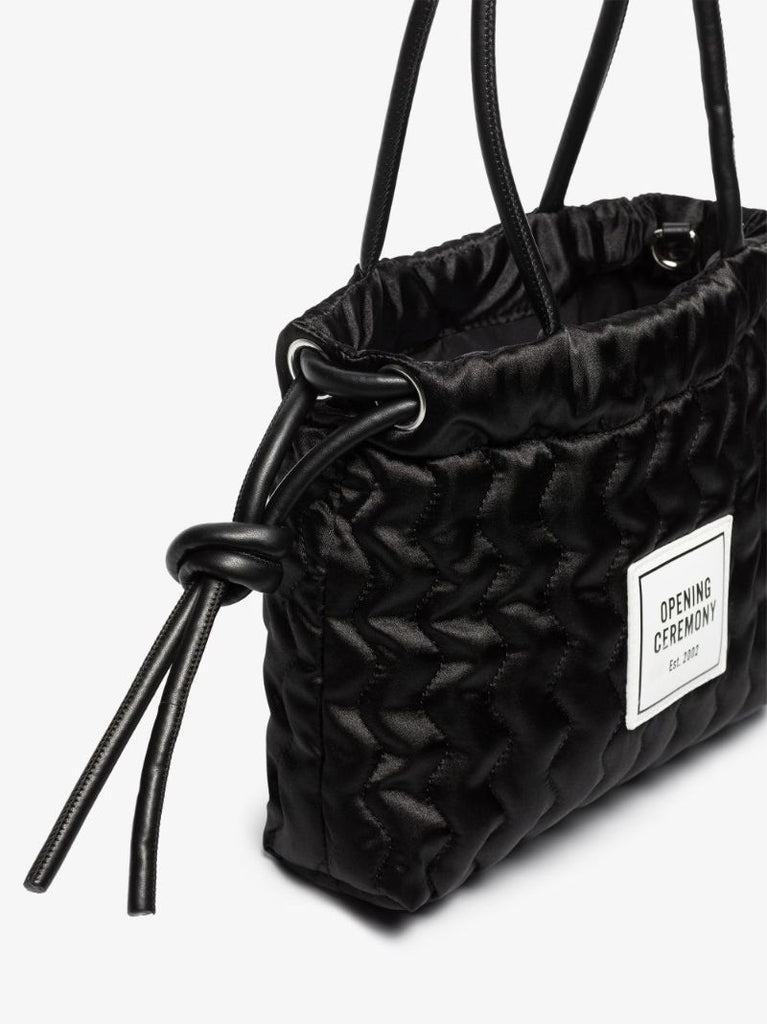 Black Marshmallow Logo MatelassÃ_x0083_Â© Mini Bag