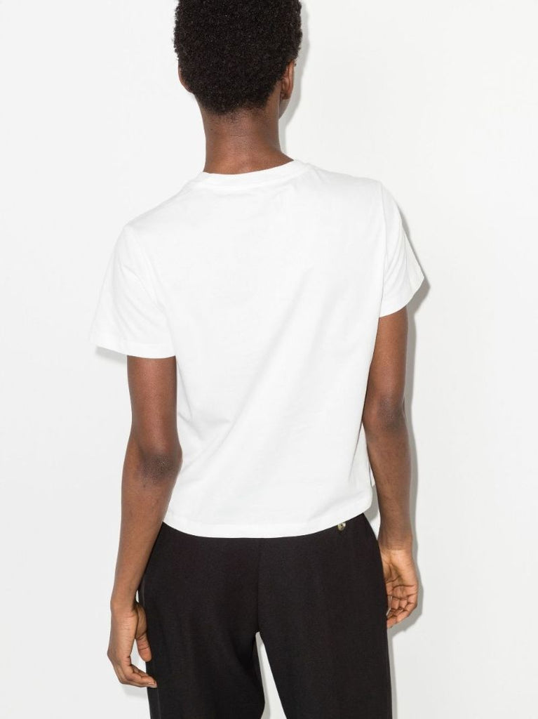 Embroidered Box Logo Cotton T-shirt