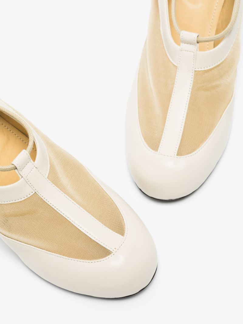 Neutral Mesh 85 Leather Pumps