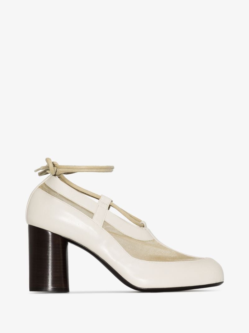 Neutral Mesh 85 Leather Pumps