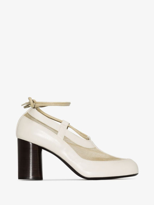 Neutral Mesh 85 Leather Pumps