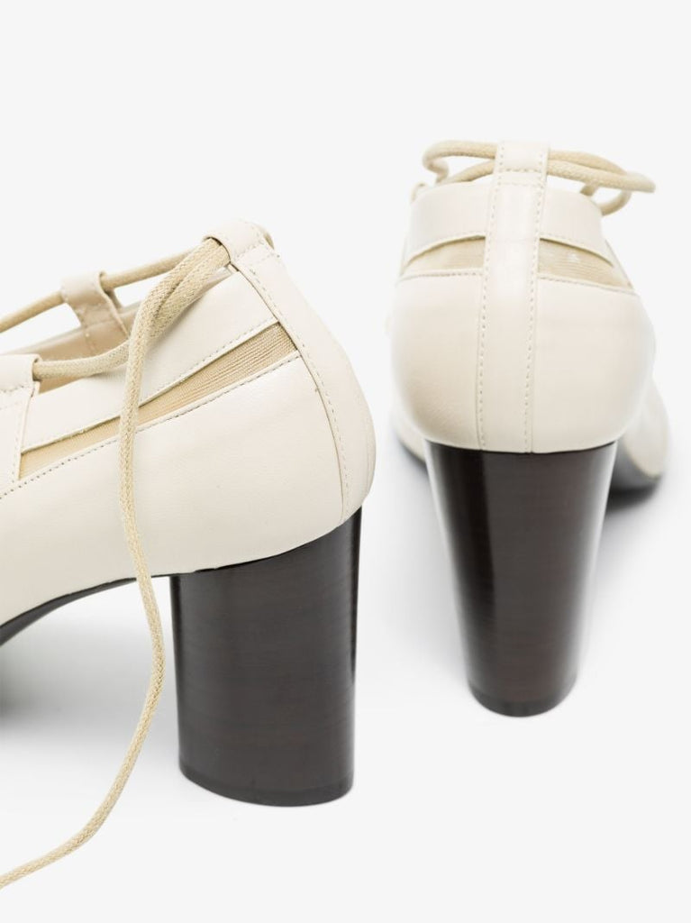 Neutral Mesh 85 Leather Pumps