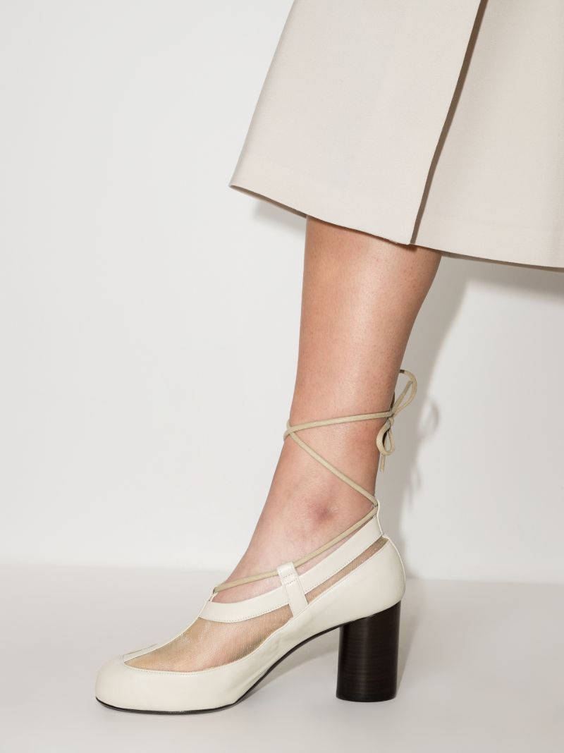 Neutral Mesh 85 Leather Pumps