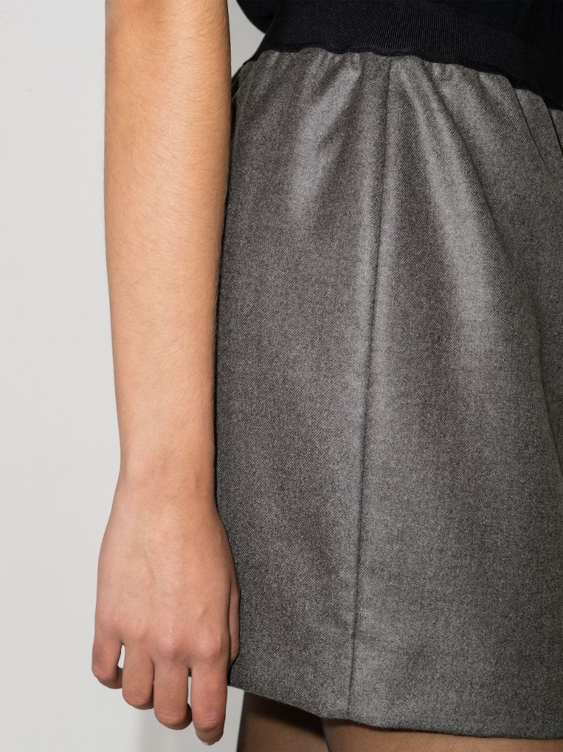 Logo Waistband Cashmere Mini Skirt