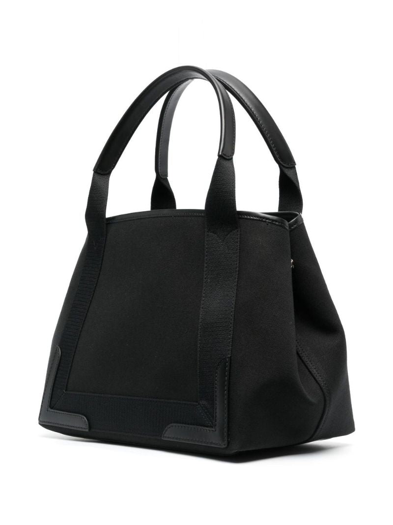 Black Cabas Small Canvas Tote Bag