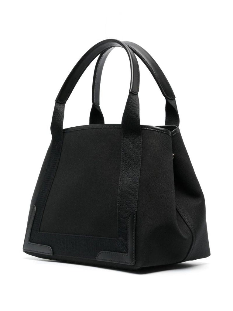 Black Cabas Small Canvas Tote Bag