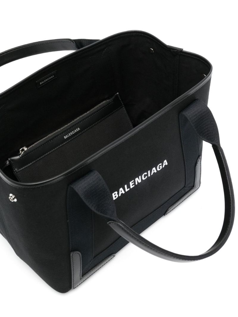 Black Cabas Small Canvas Tote Bag