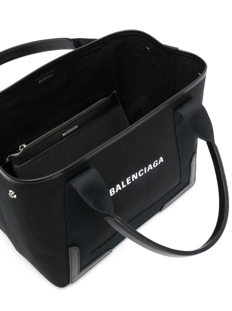Black Cabas Small Canvas Tote Bag