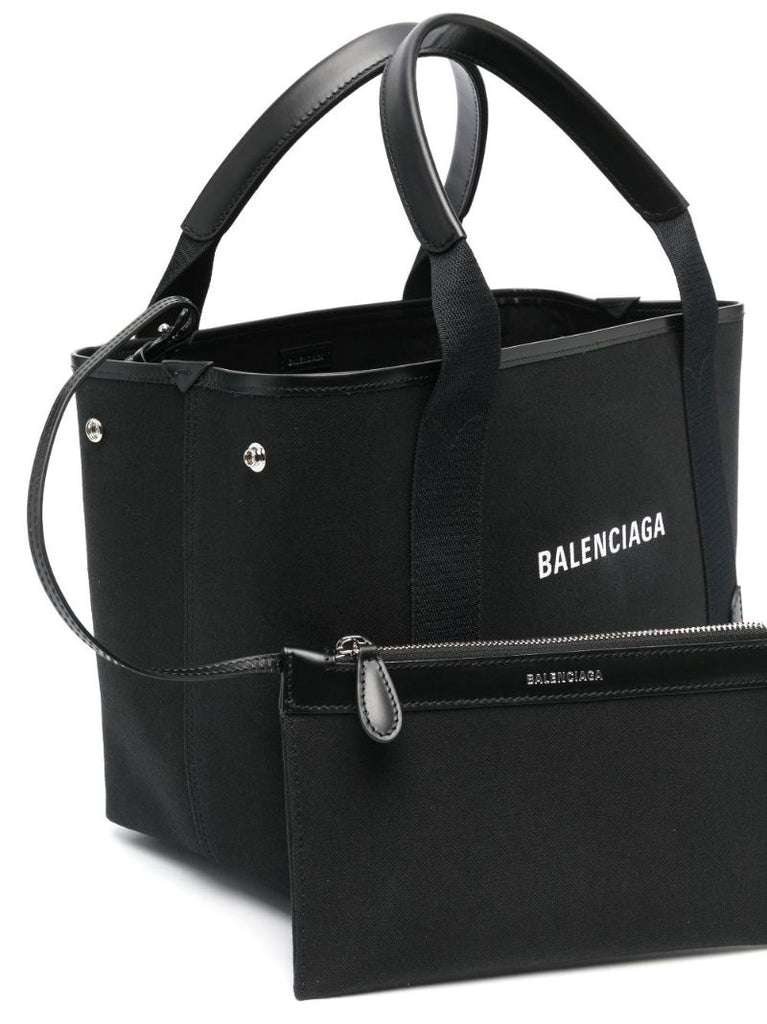 Black Cabas Small Canvas Tote Bag