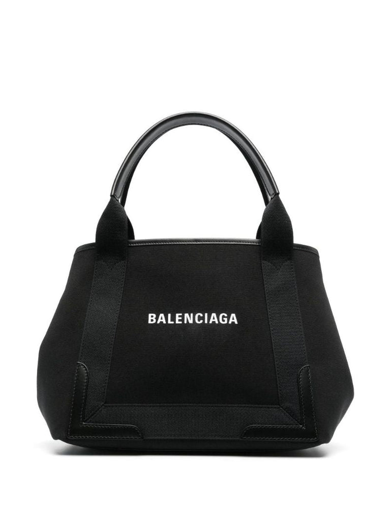 Black Cabas Small Canvas Tote Bag