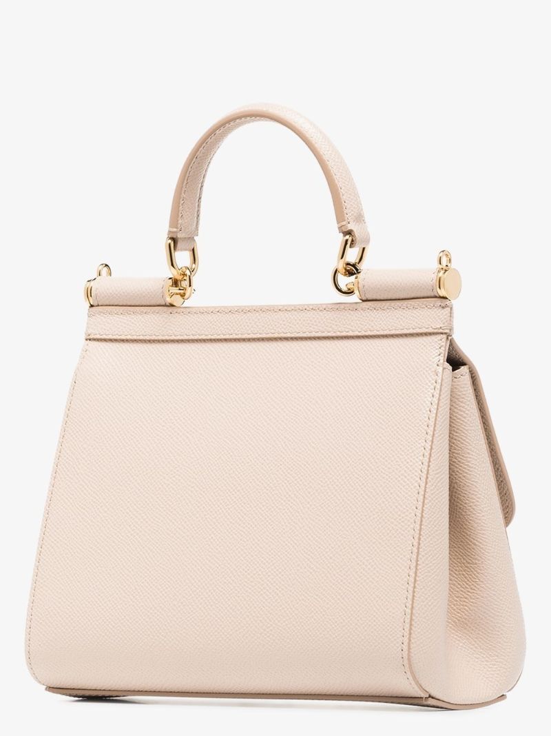 Neutral Sicily Mini Leather Tote Bag