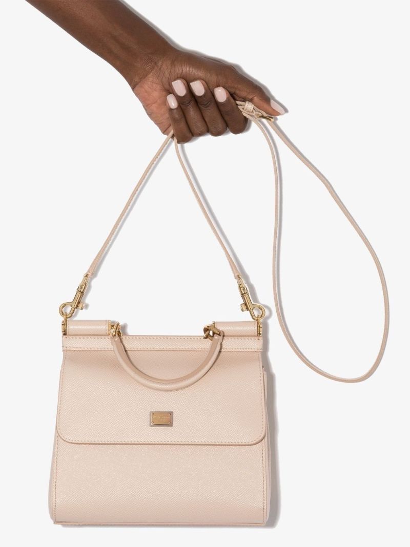 Neutral Sicily Mini Leather Tote Bag