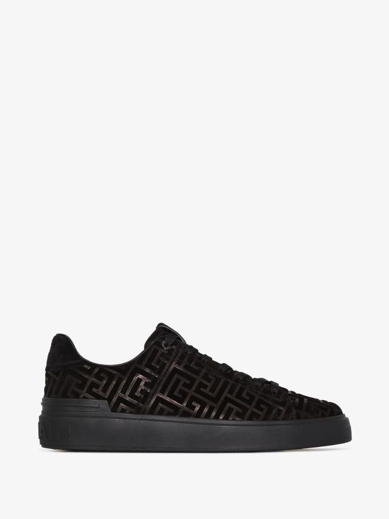 Black B-court Monogram Suede Sneakers