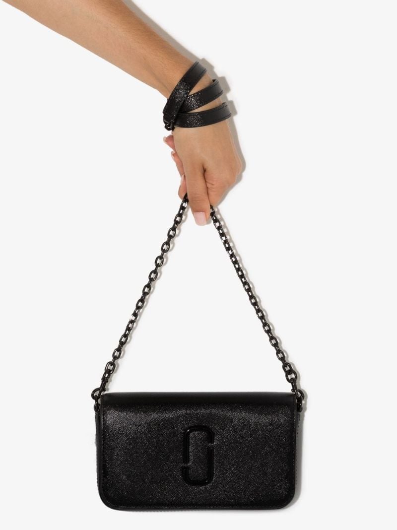 Black the Hotshot Leather Cross Body Bag