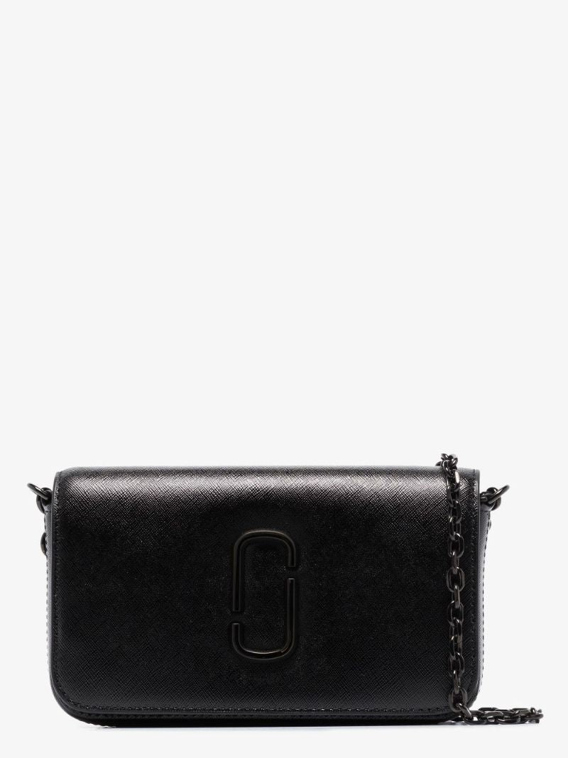 Black the Hotshot Leather Cross Body Bag