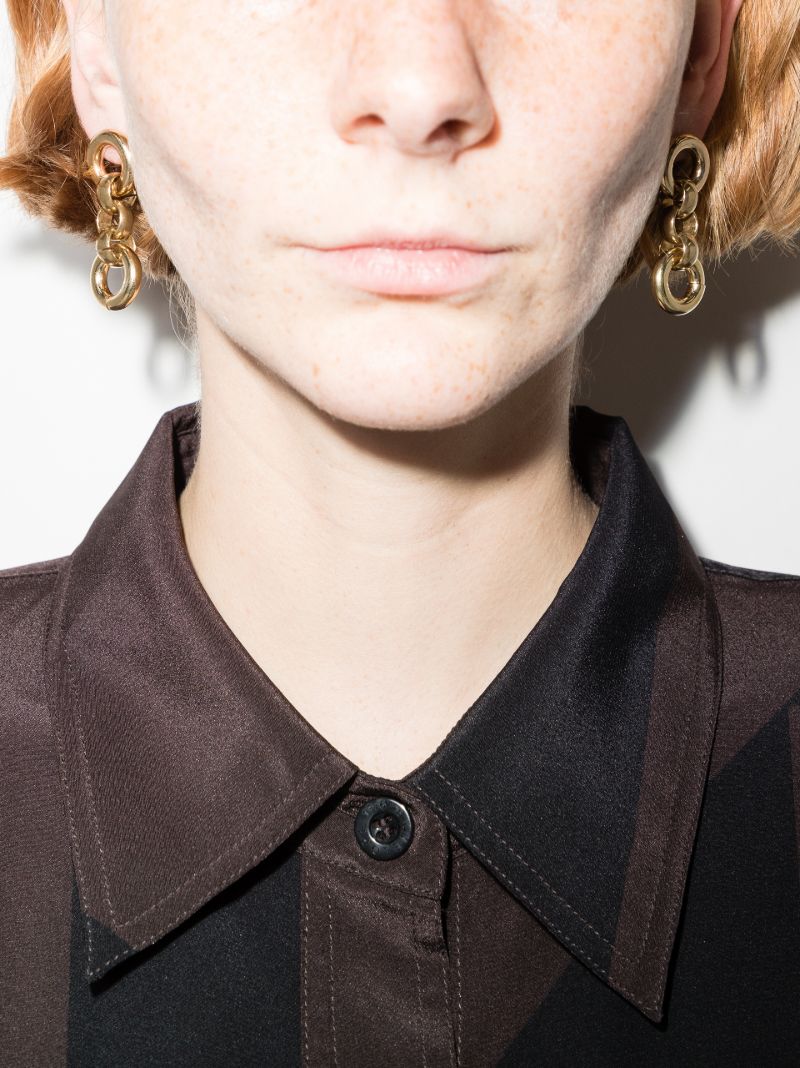 Gold Tone Cinzia Chain Earrings