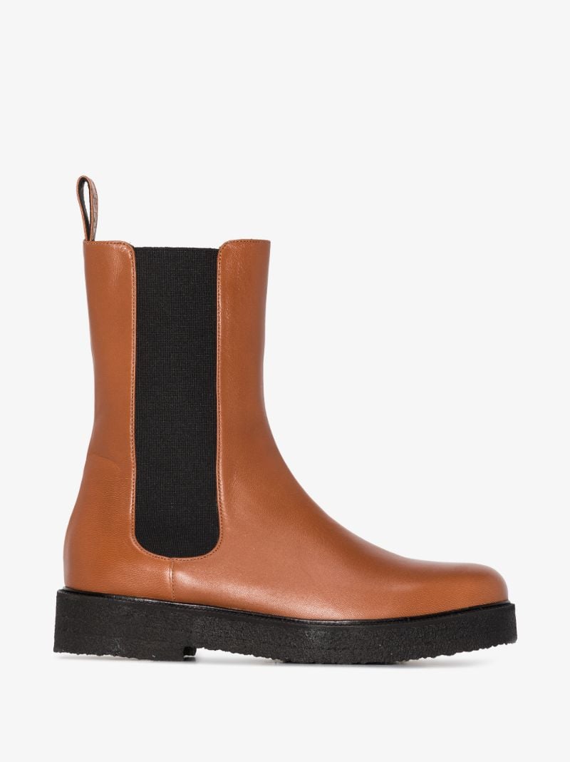 Brown Palamino Leather Chelsea Boots