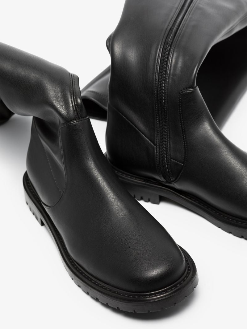 Black Belle Leather Boots