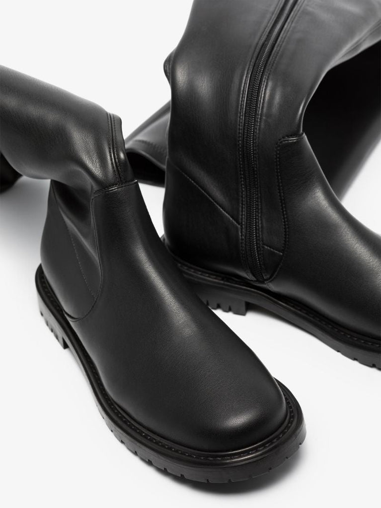 Black Belle Leather Boots
