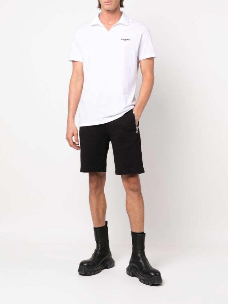Black Drawstring Track Shorts