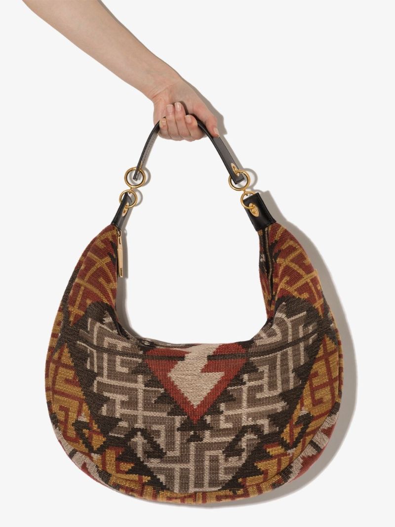 Brown Monogram Tapestry Shoulder Bag
