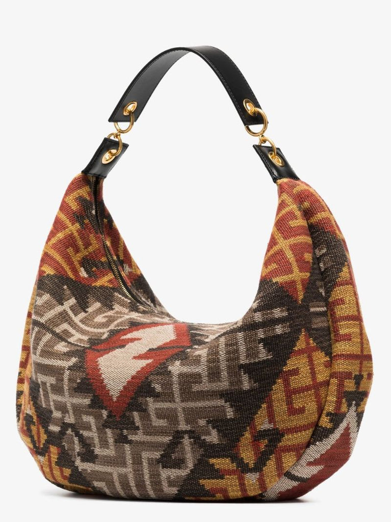 Brown Monogram Tapestry Shoulder Bag