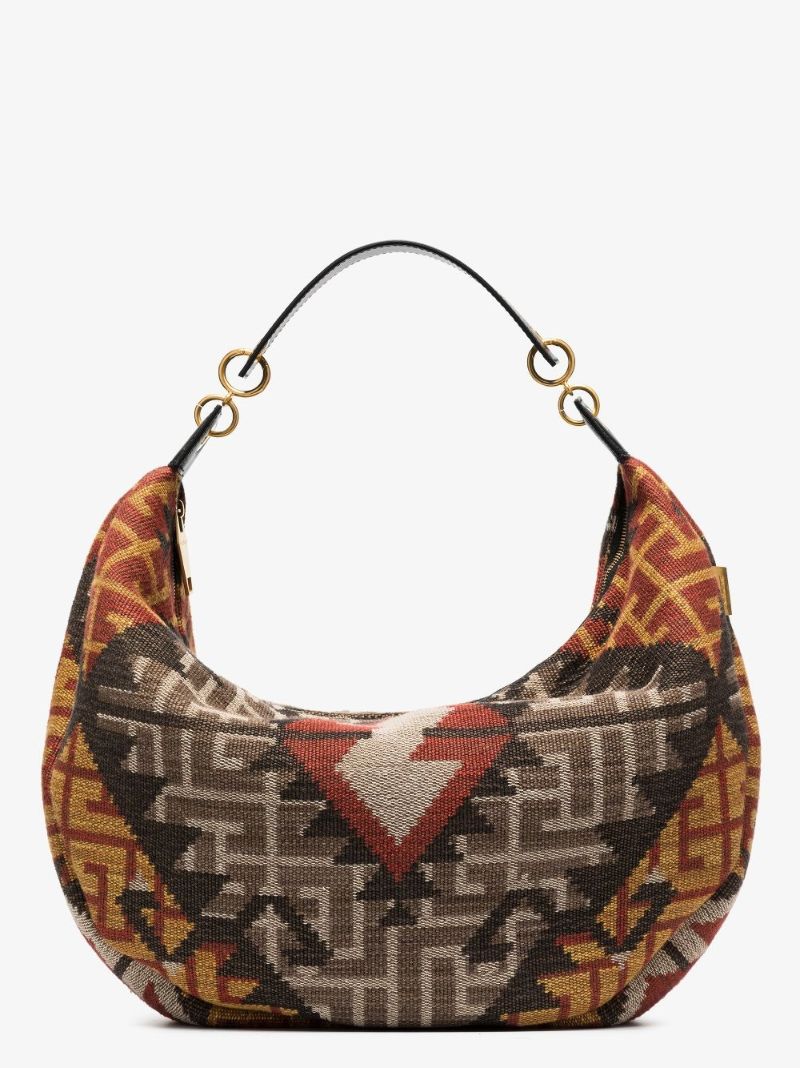 Brown Monogram Tapestry Shoulder Bag