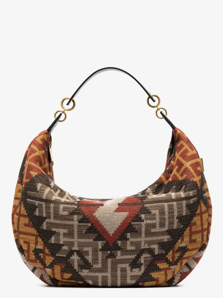 Brown Monogram Tapestry Shoulder Bag