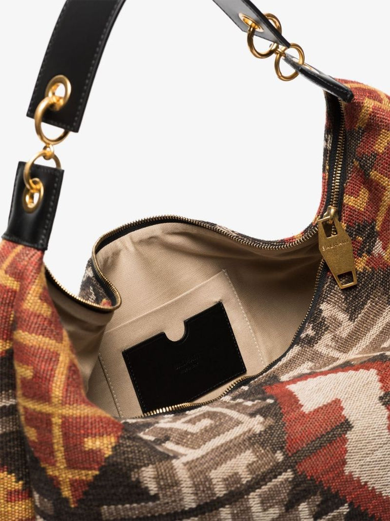 Brown Monogram Tapestry Shoulder Bag