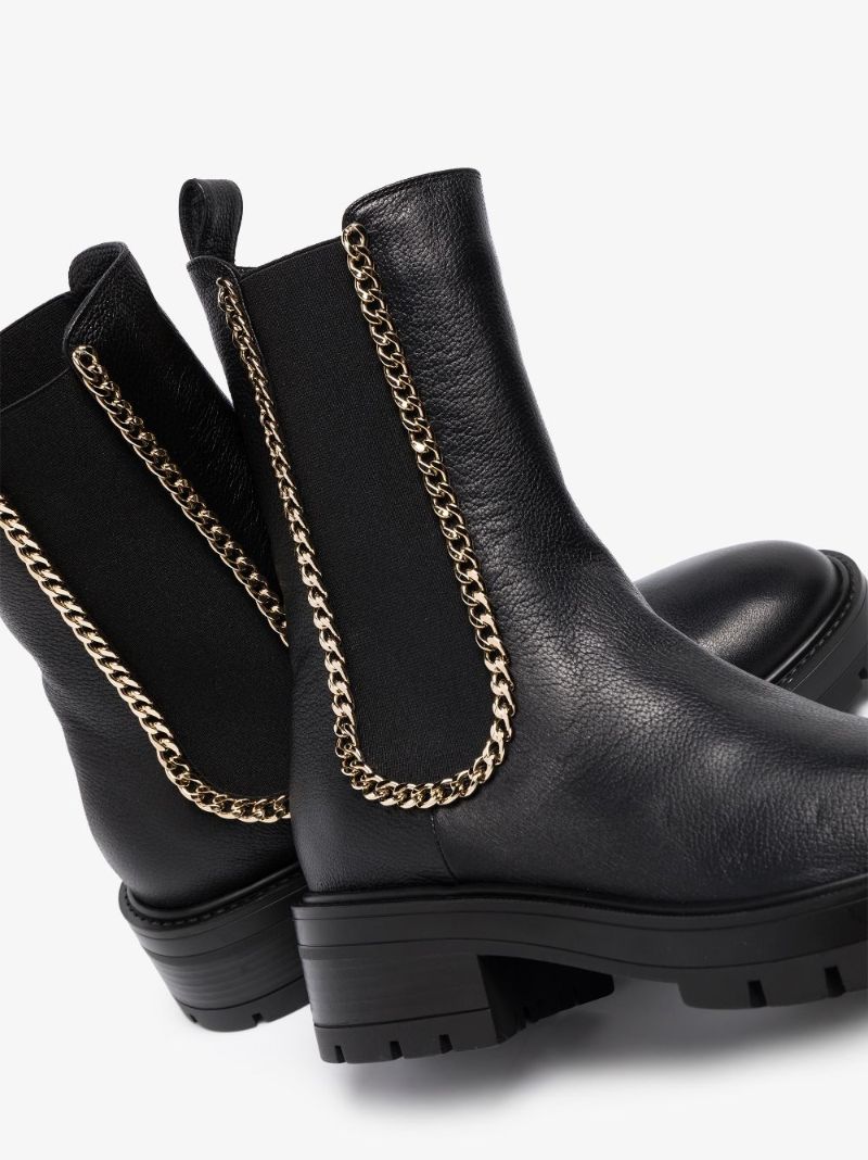 Black Mason Leather Chelsea Boots