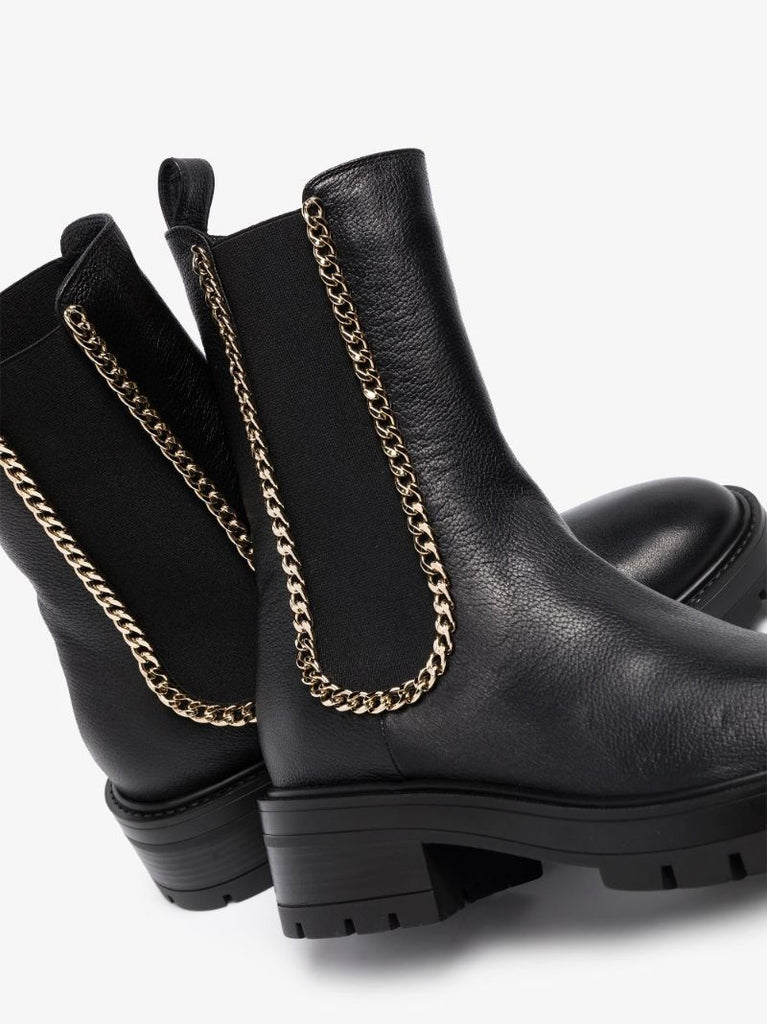 Black Mason Leather Chelsea Boots