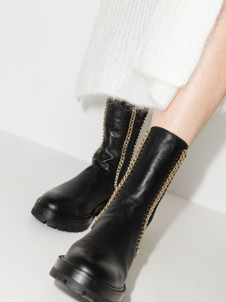 Black Mason Leather Chelsea Boots