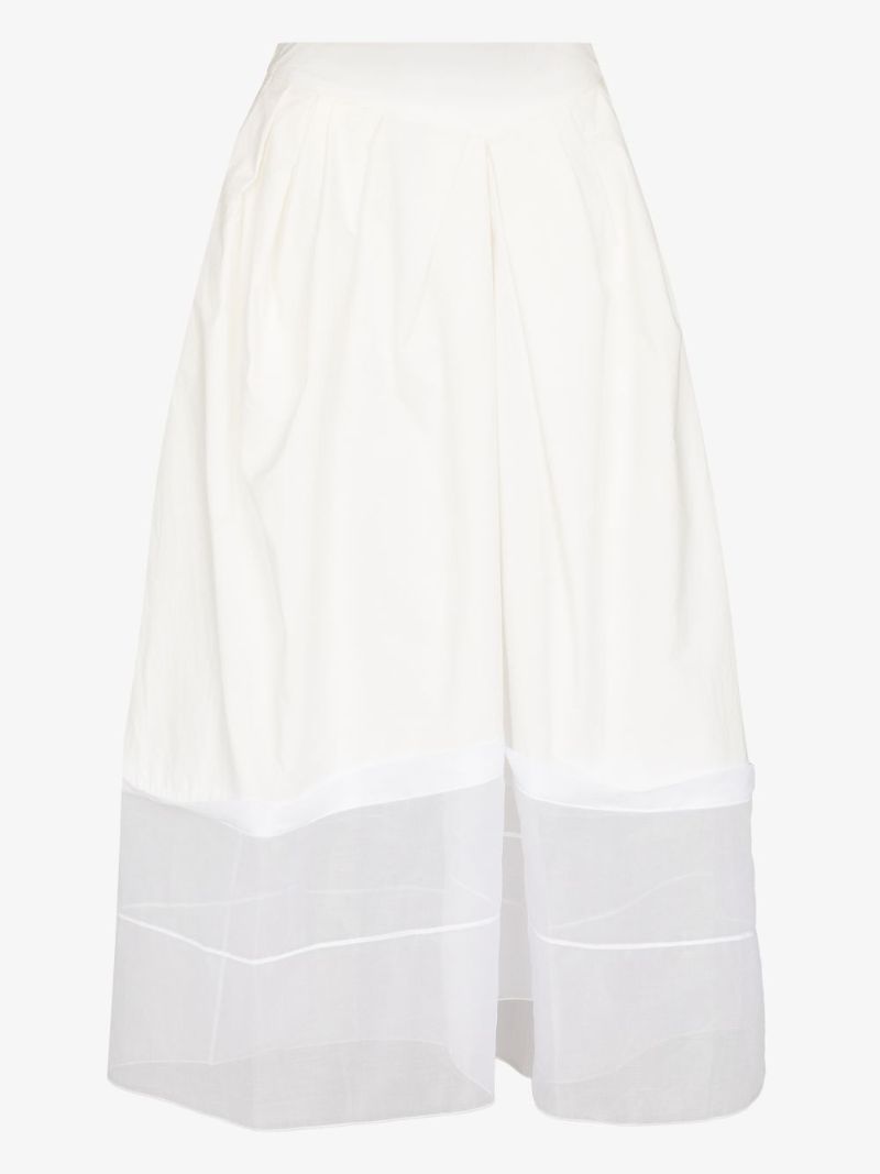 Pleated Full Maxi Skirt