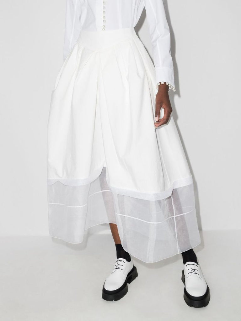 Pleated Full Maxi Skirt