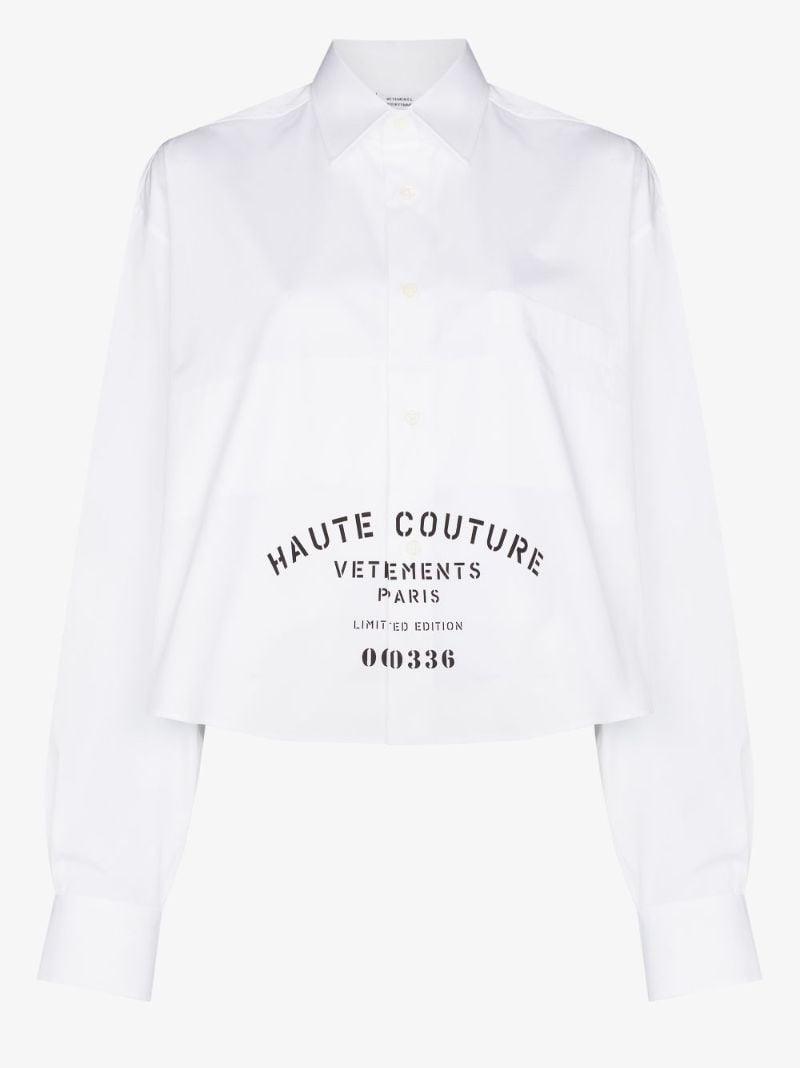 Maison De Couture Print Cropped Shirt