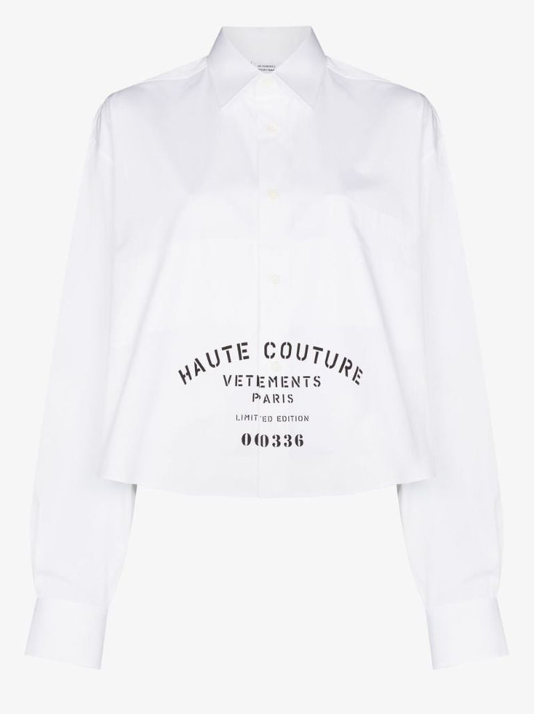 Maison De Couture Print Cropped Shirt