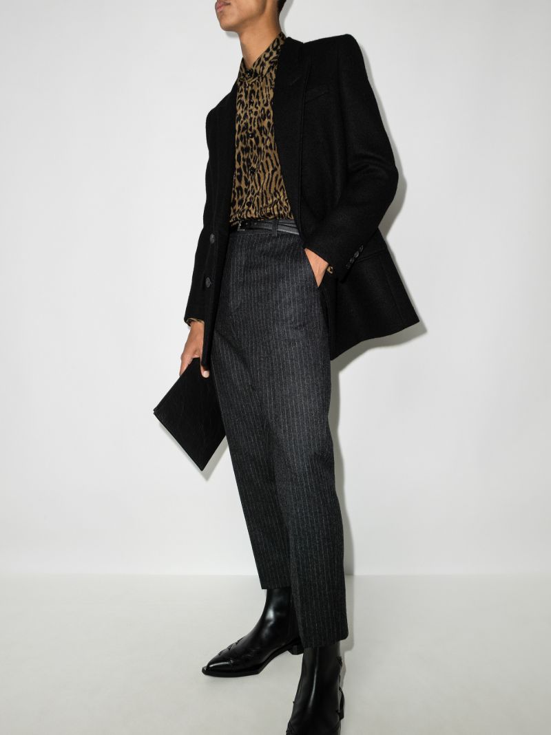 Oversized Leopard Print Silk Shirt