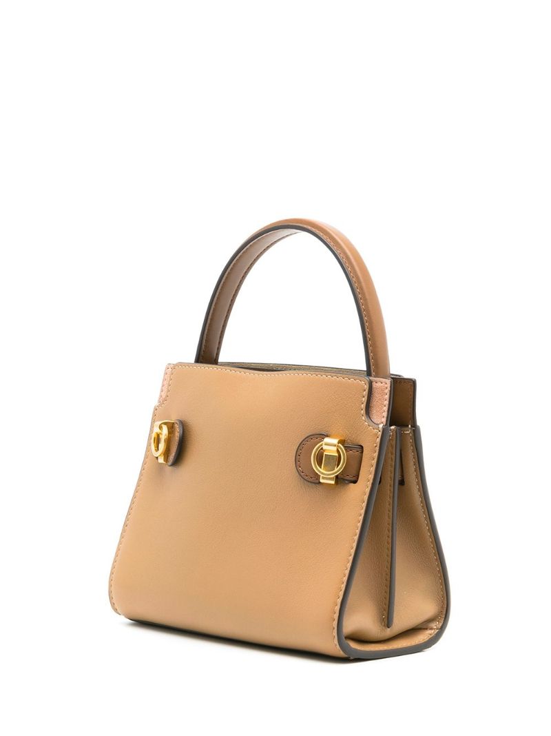 Brown Lee Radziwill Petite Leather Tote Bag