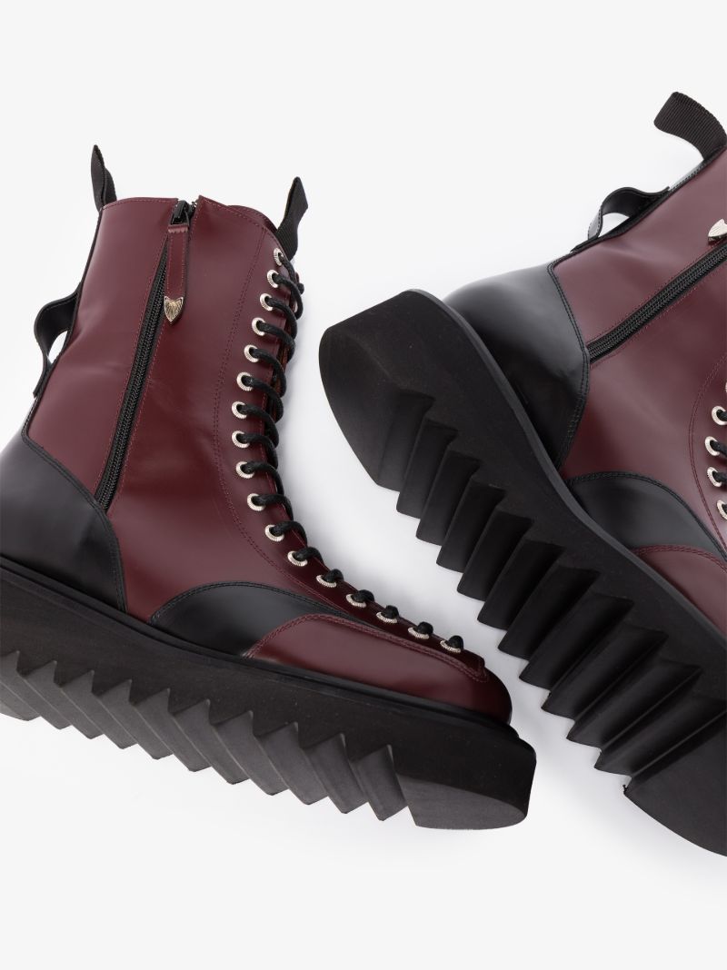 Red Leather Boots