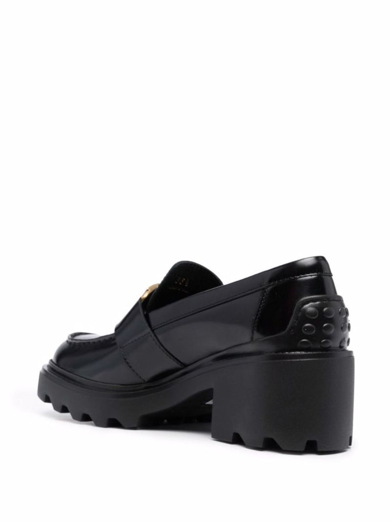 Black L T Timeless 60 Leather Loafer Pumps