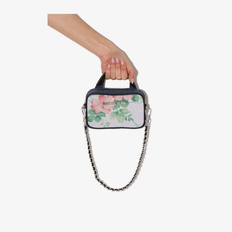 Neutral Floral Print Mini Bag
